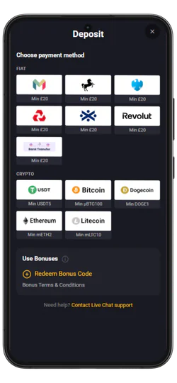 AmonBet Select Pay system