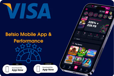 Betsio mobile application interface display