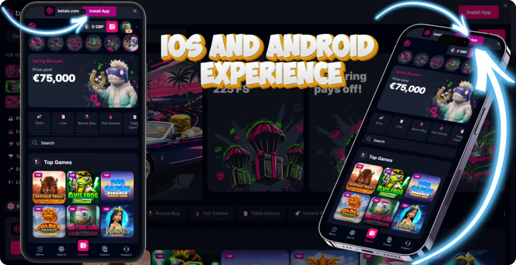 iOS and Android Experience Betsio